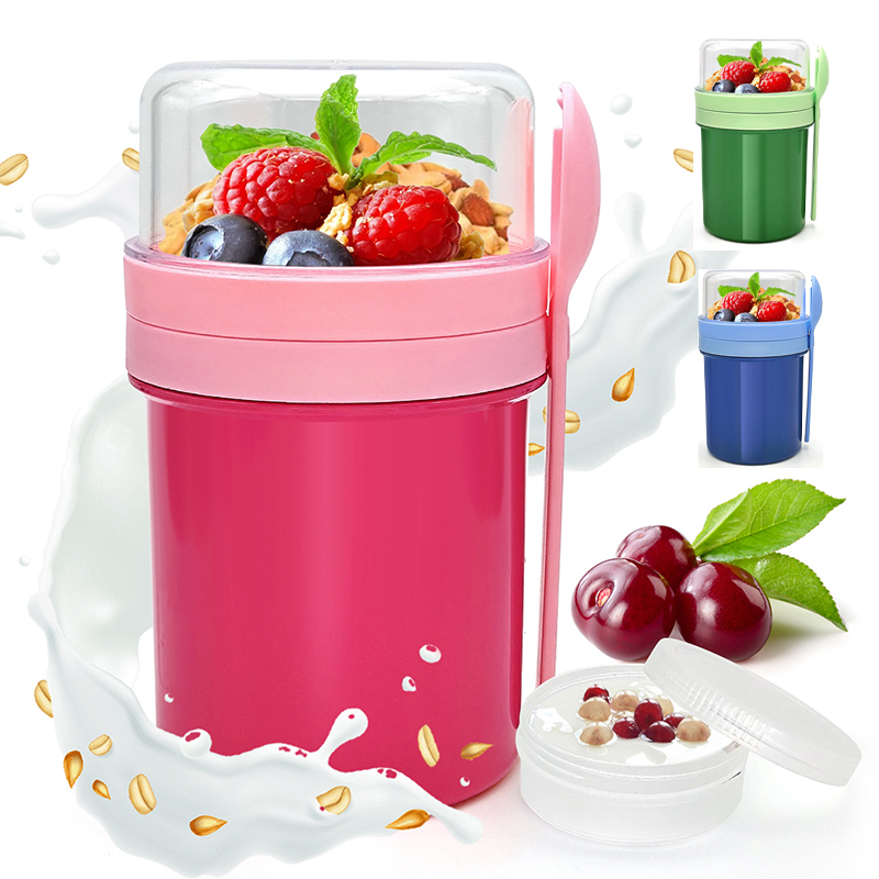 Food Storage Heat - Portable Double Layer Overnight Oats Cup