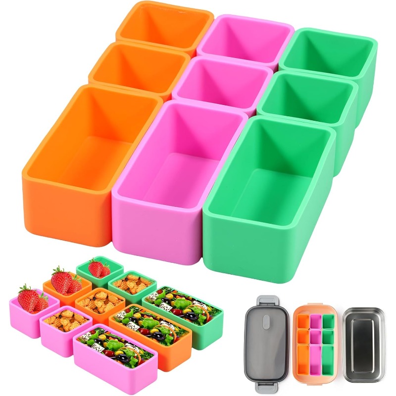 Food Storage Dividers - Silicone Food Box Dividers Baking Cups