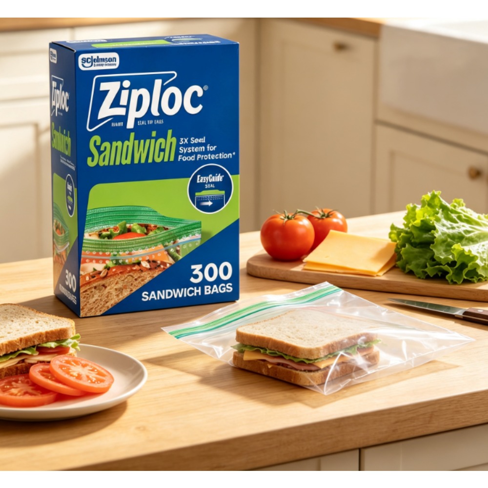 Ziploc Food Storage - Ziploc® Brand Sandwich Bags with EasyGuide™