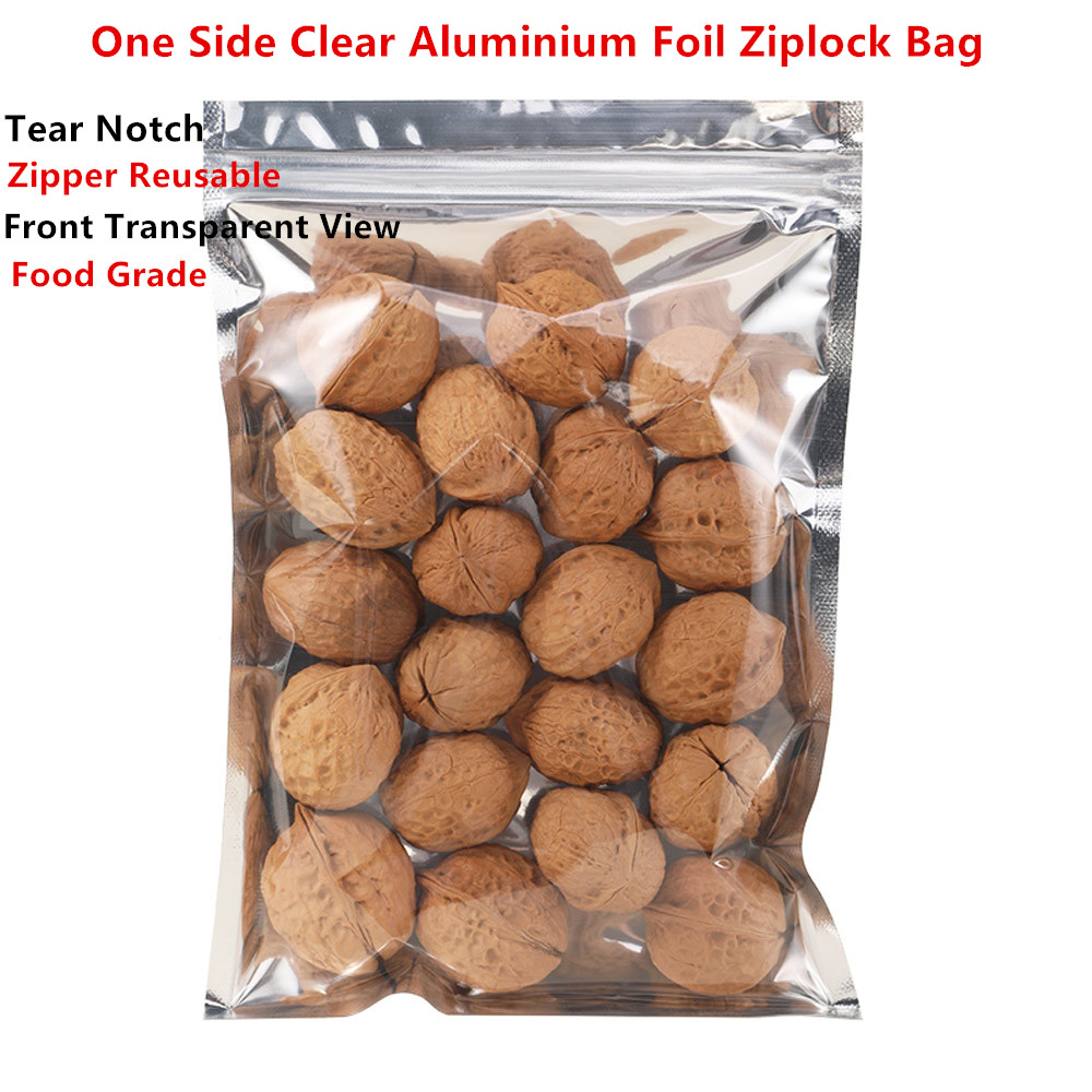 100pcs One Side Transparent Al - Ziploc Food Storage ulasan dan harga
