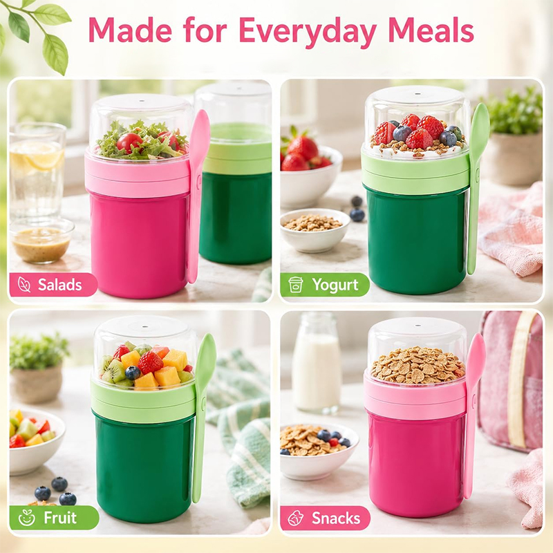 Portable Double Layer Overnigh - Food Storage Heat ulasan dan harga