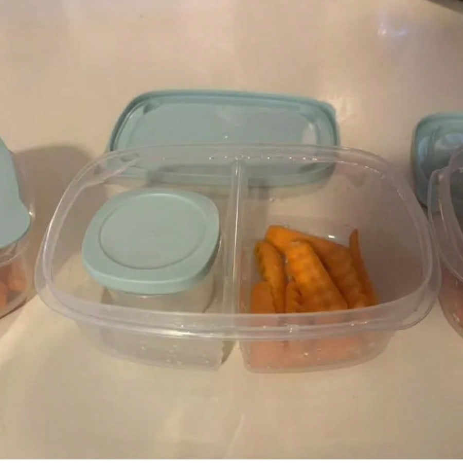 3 Pack Divided Rectangle Food  - Food Storage Dividers ulasan dan harga