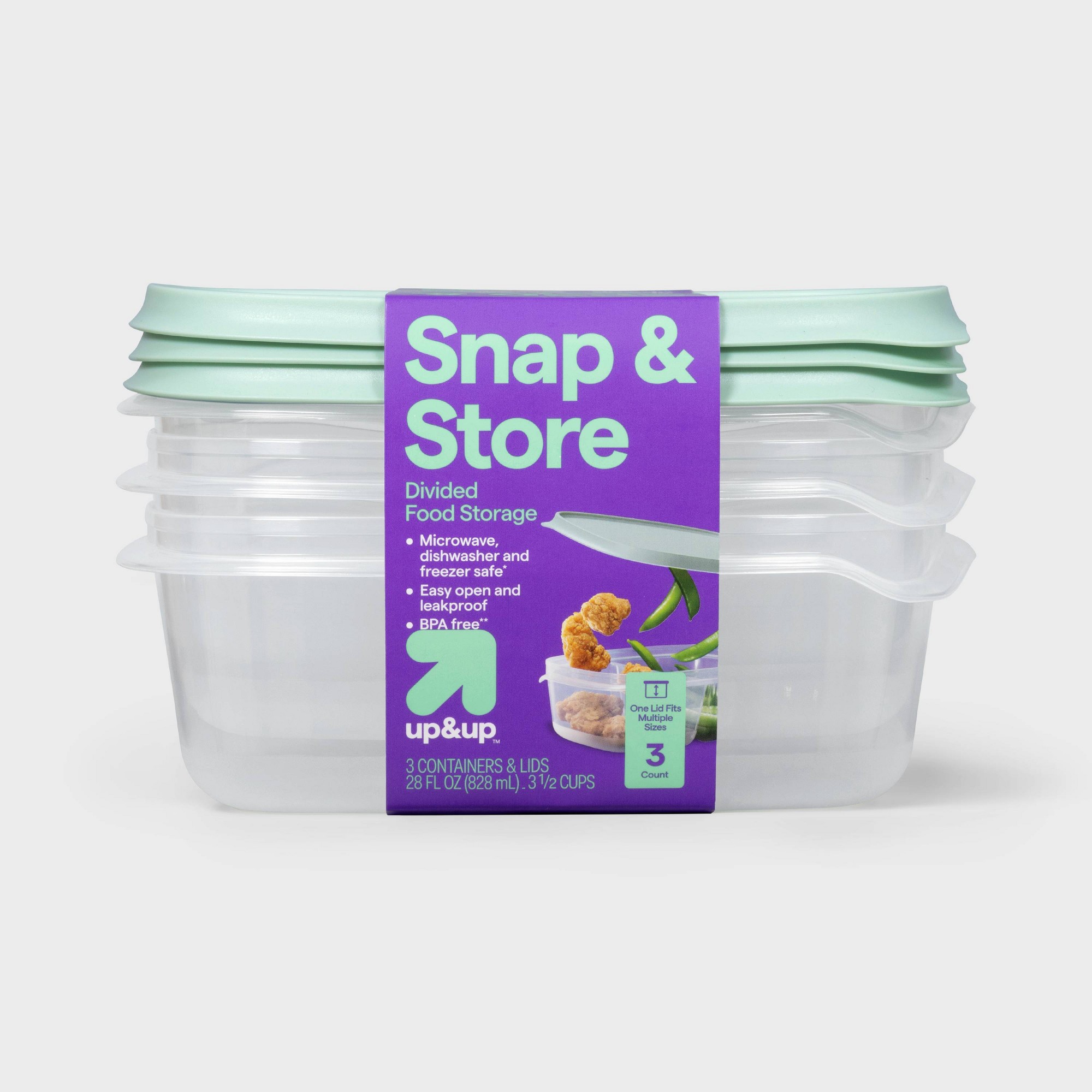 3ct Clear Plastic Divided Rect - Food Storage Dividers ulasan dan harga