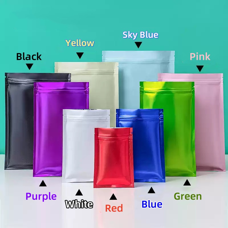 100 pcs Colorful Top Feed Foil - Ziploc Food Storage ulasan dan harga