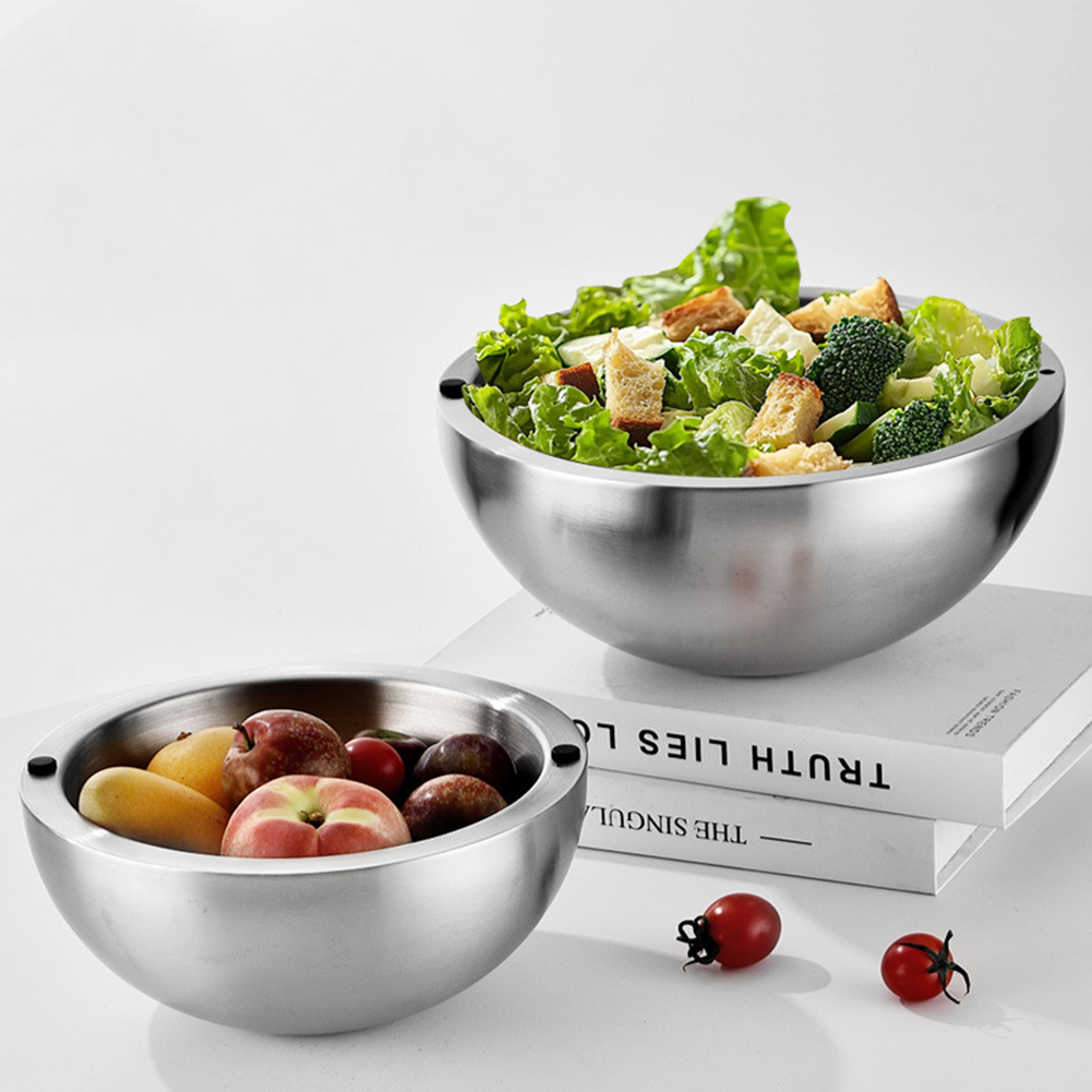 304 Thickened Salad Mixing Bow - Food Storage Heat ulasan dan harga