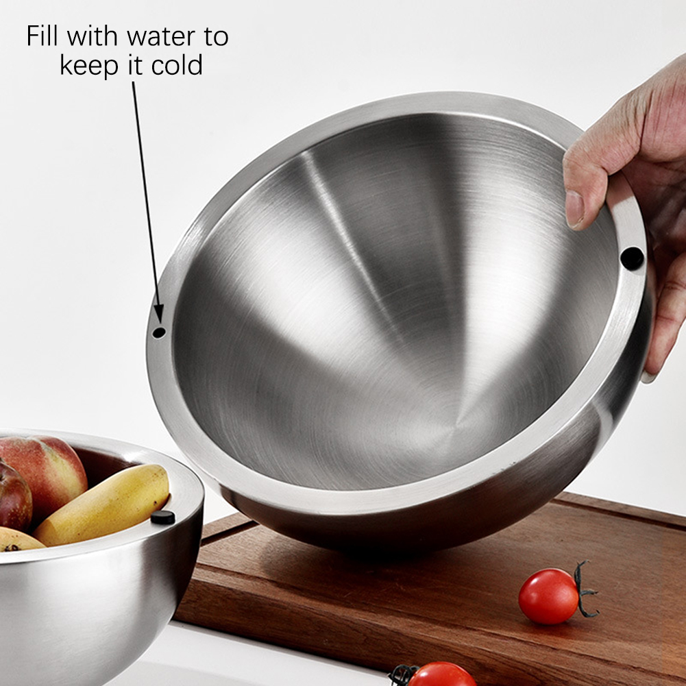 304 Thickened Salad Mixing Bow - Food Storage Heat ulasan dan harga