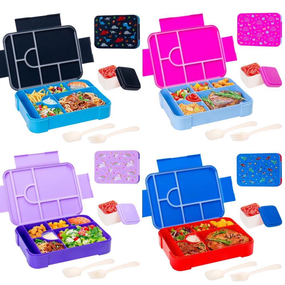Adorable Pattern Kids Lunch Bo - Food Storage Dividers ulasan dan harga