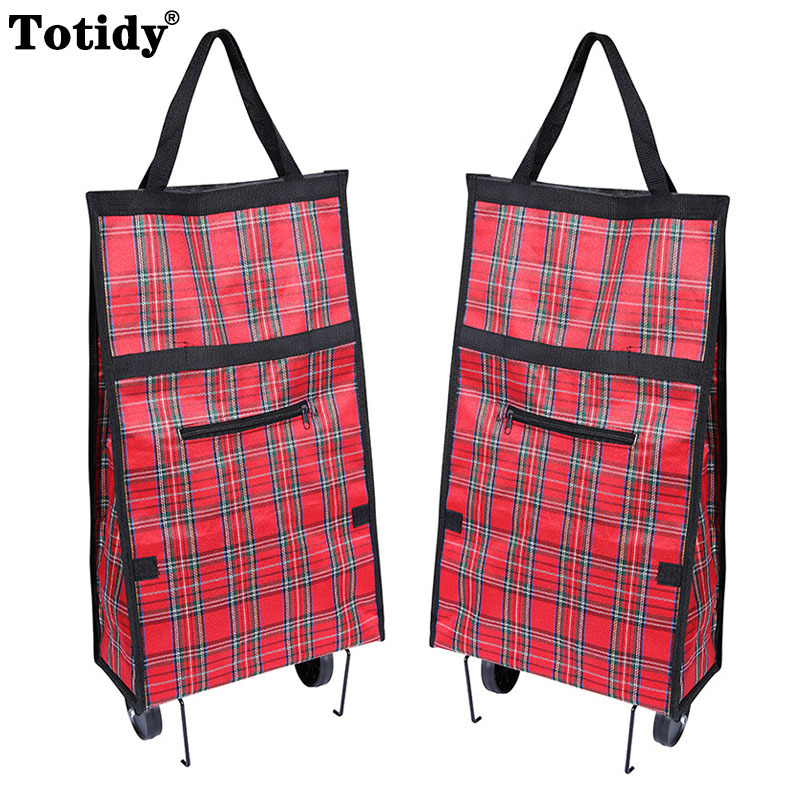 Portable Folding Reusable Shop - Food Storage With Wheels ulasan dan harga