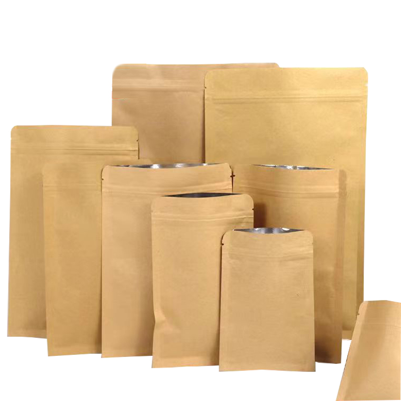 100Pcs Thick Flat Brown Kraft  - Ziploc Food Storage ulasan dan harga