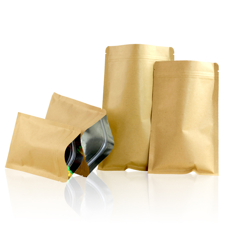 100Pcs Thick Flat Brown Kraft  - Ziploc Food Storage ulasan dan harga