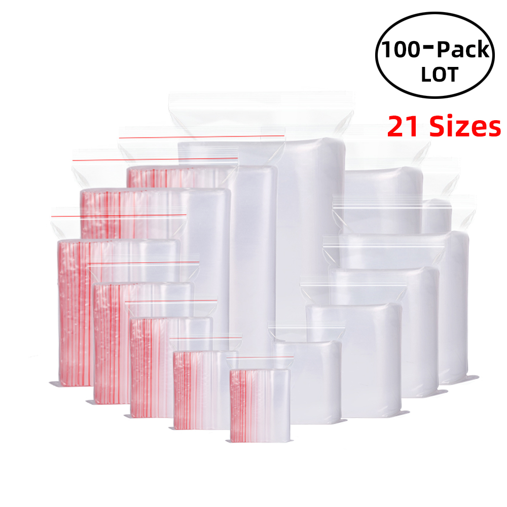 100PCS/Pack Resealable Zip Loc - Ziploc Food Storage ulasan dan harga