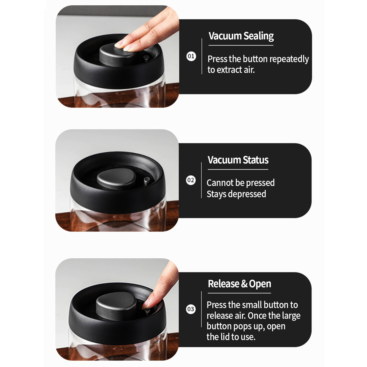OANKR Vacuum Coffee Canister 5 - Food Storage Heat ulasan dan harga
