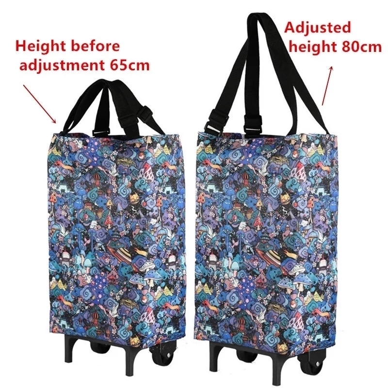 Folding Storage Bag High Capac - Food Storage With Wheels ulasan dan harga