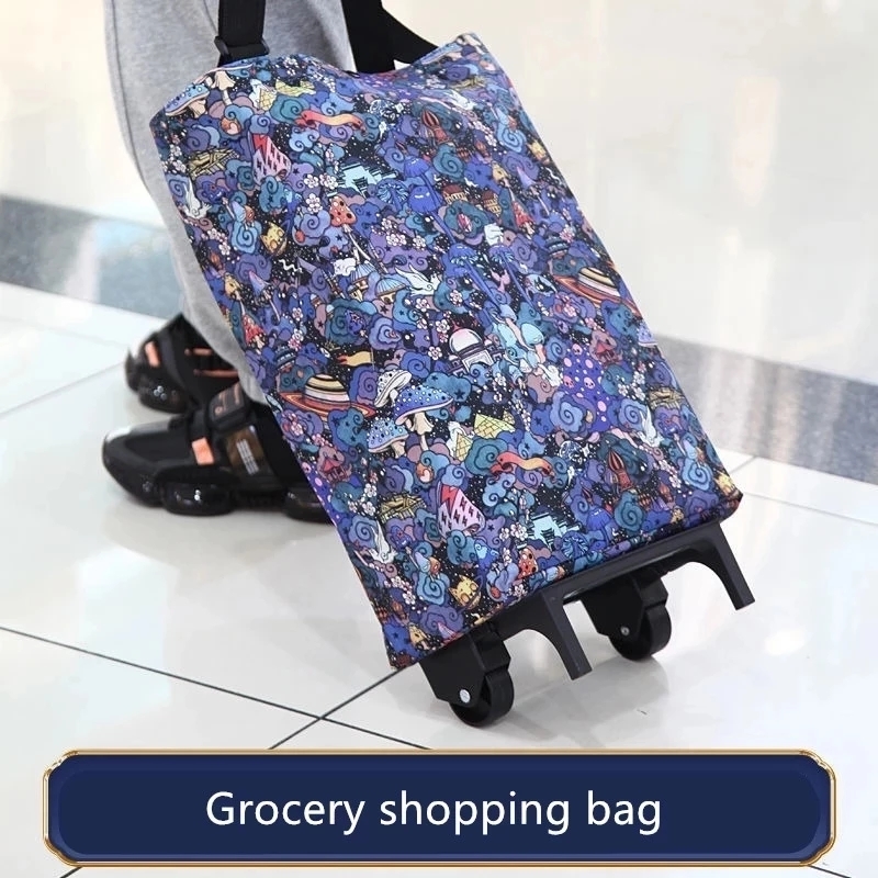 Folding Storage Bag High Capac - Food Storage With Wheels ulasan dan harga