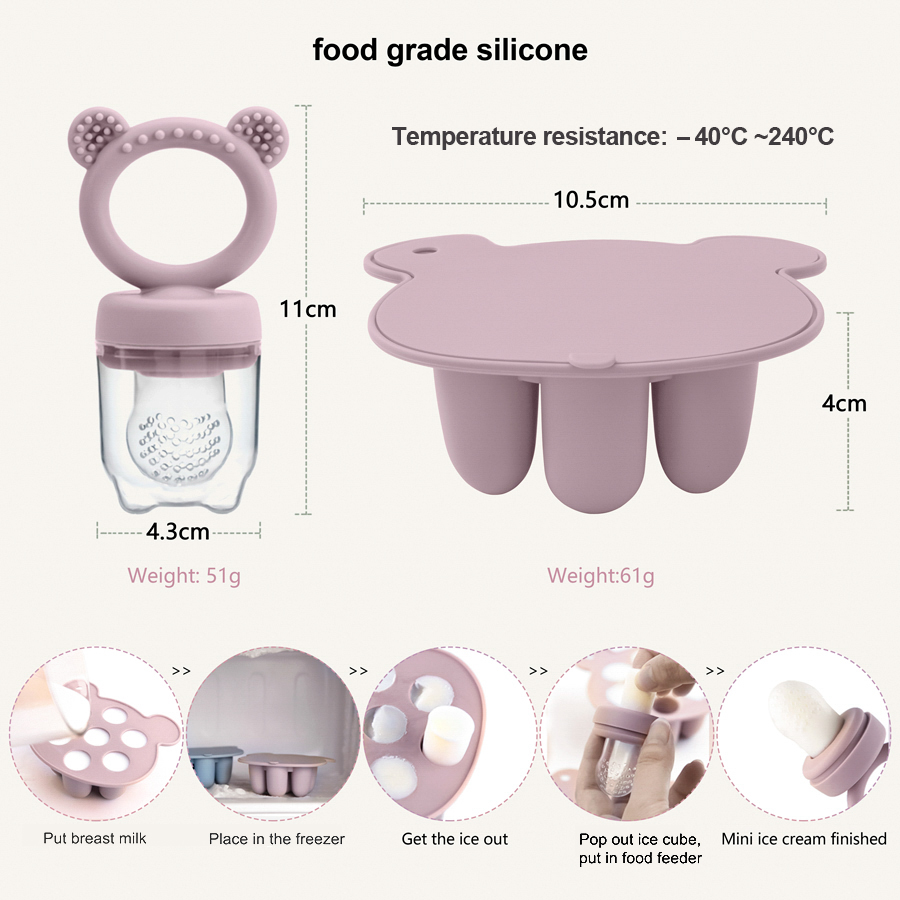 Baby Ice Cream Pops Silicone M - Food Storage 1 Year ulasan dan harga