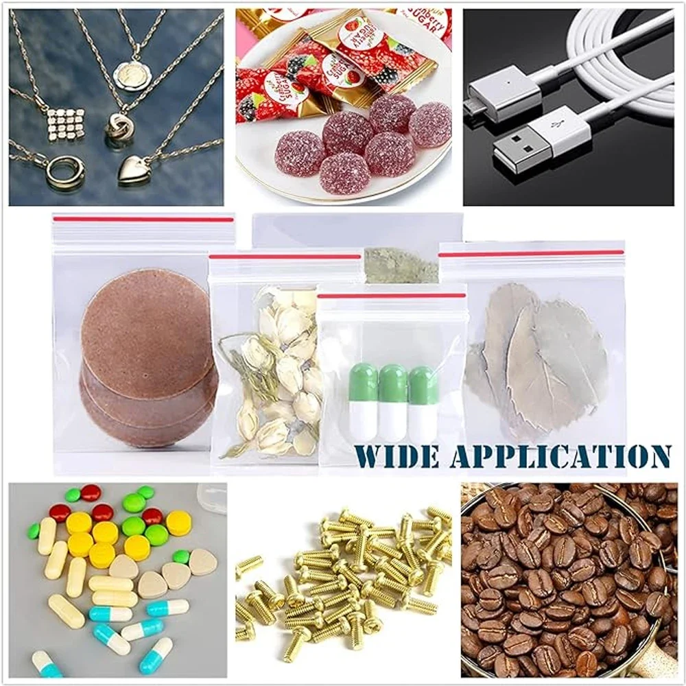 100-1000Pcs Reclosable Transpa - Ziploc Food Storage ulasan dan harga