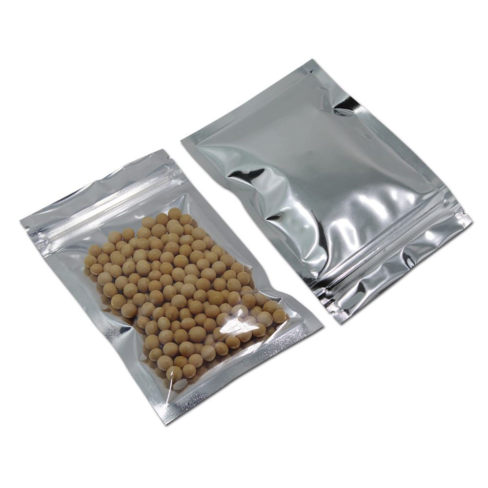 100Pcs Clear Silver Zip Lock M - Ziploc Food Storage ulasan dan harga