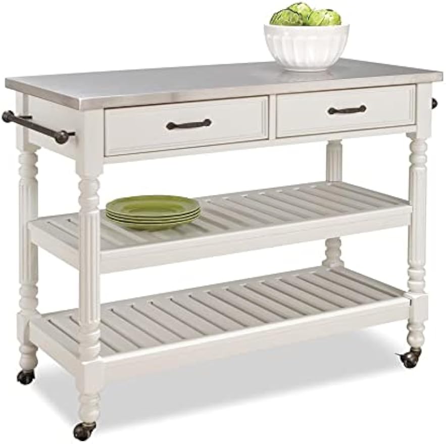 Mobile Kitchen Island Cart On  - Food Storage With Wheels ulasan dan harga