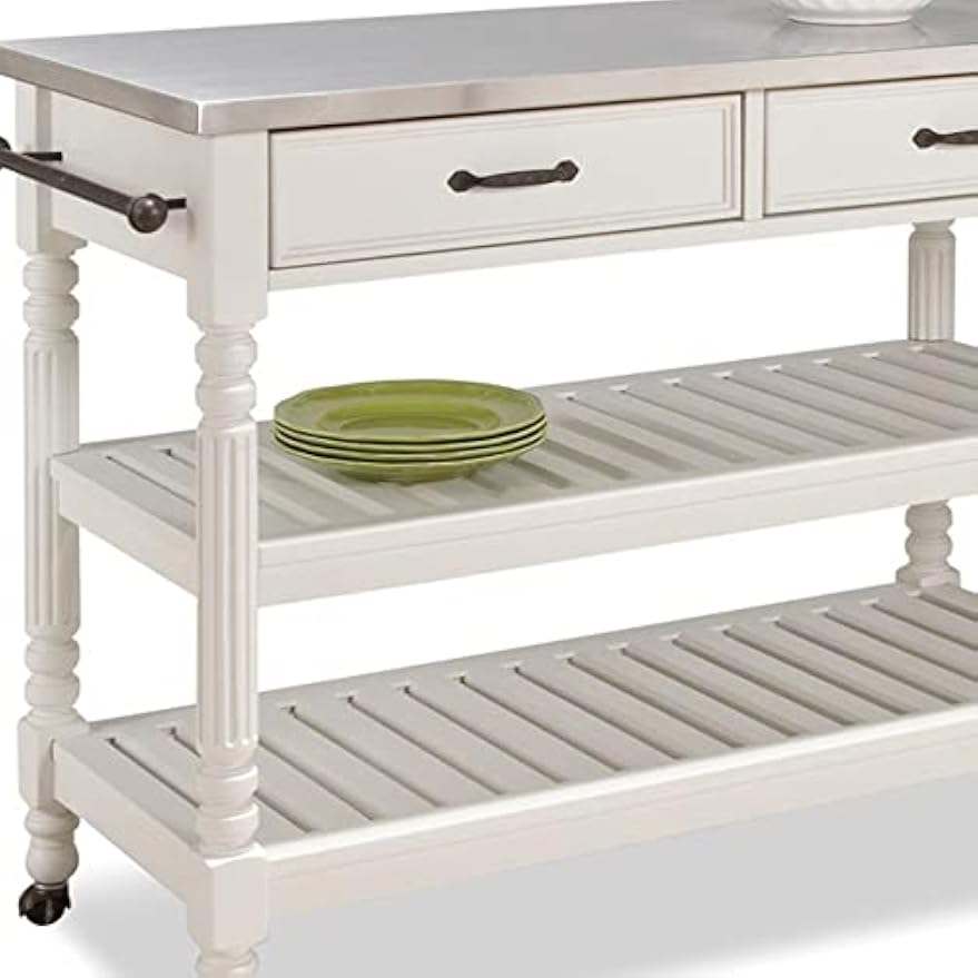Mobile Kitchen Island Cart On  - Food Storage With Wheels ulasan dan harga