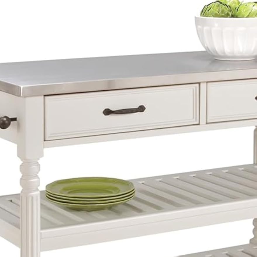 Mobile Kitchen Island Cart On  - Food Storage With Wheels ulasan dan harga